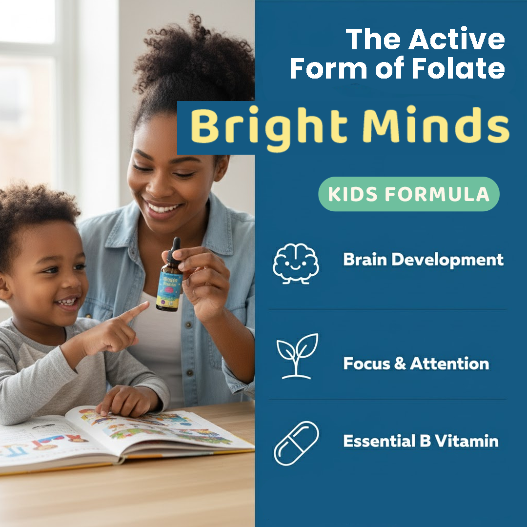 Bright Minds – Methylfolate + Methyl B12 - Superior Form of Folate